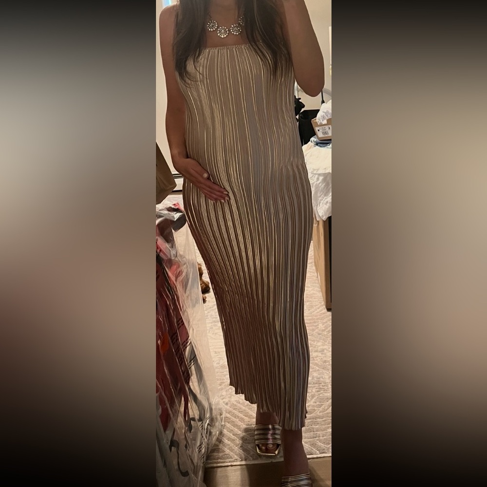 Elegant Pleated Maxi Dress
